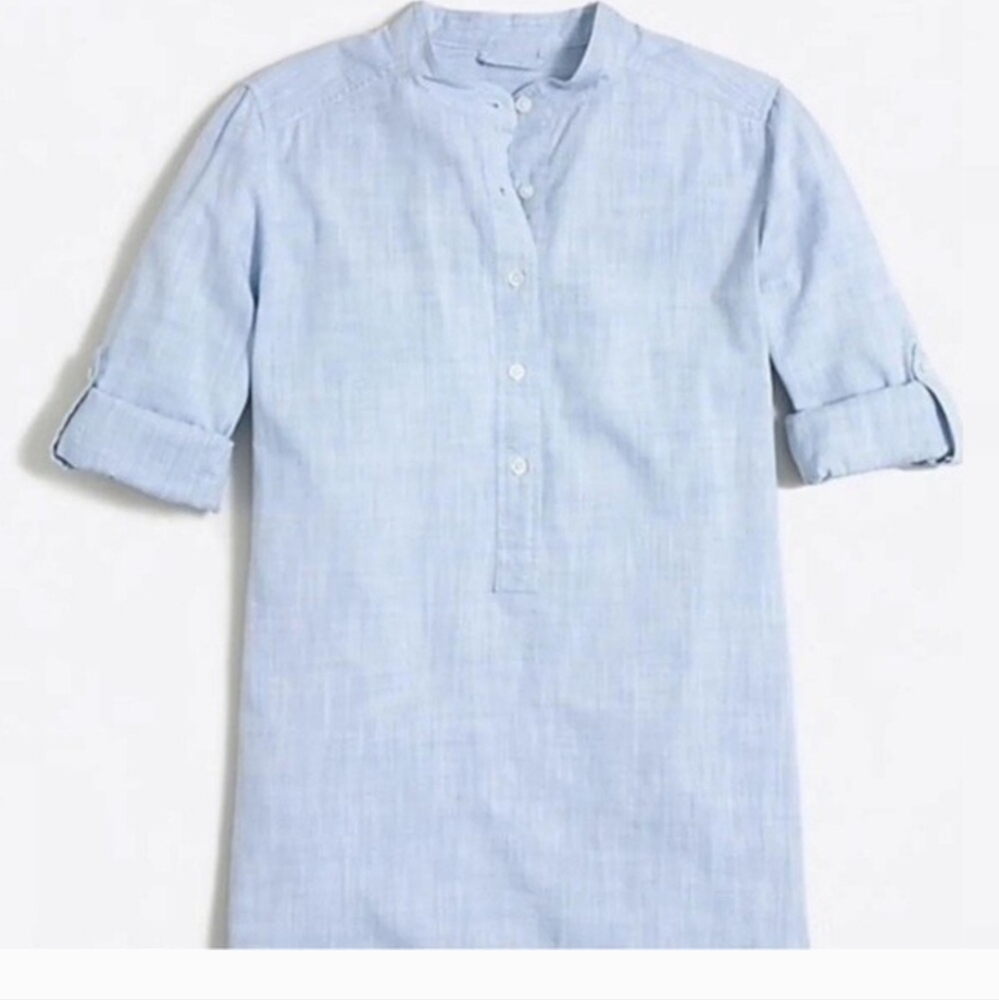 J. Crew Factory Light Blue Popover tunic